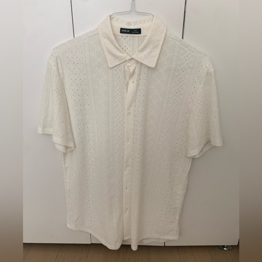 Men's White Short Sleeve Shirt